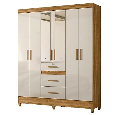 Roupeiro Itatiba com Espelhos 1.65m 06P03G. - Moval