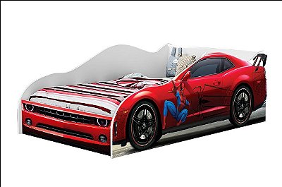 Cama Infantil Carro Homem Aranha 100% MDF  - J A Moveissr