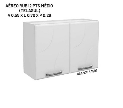 Aéreo Aço 2 portas Rubi médio - Telasul Cb