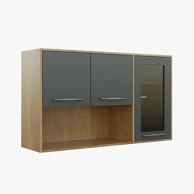 Aéreo Austria 1.20m com vidro- Valdemóveis Rf