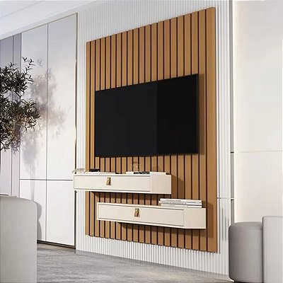 Painel Ripado Piracuru Luxo 1.40m Tv até 50"- JB Bechara Rf
