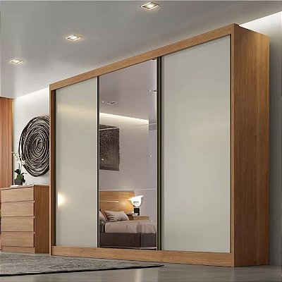 Roupeiro Diamond Casal 100% MDF 2.41m  - Novo Horizonte