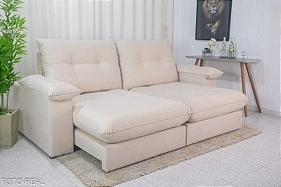 Retrátil e reclinável Stivie 2.50m D33 e molas ensacadas -Rf