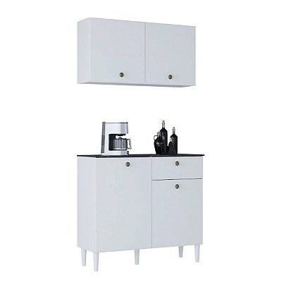 Balcão + Aéreo Larg. 90cm Poquema