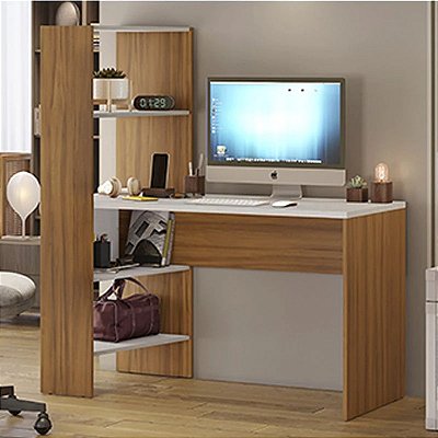 Mesa Office NT 2105 C/Estante Integrada  - Notável