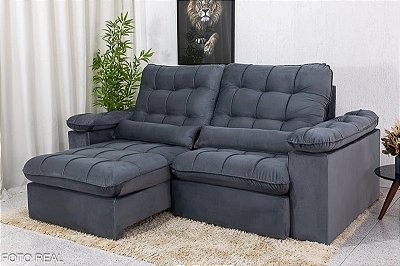Sofá Retrátil Reclinável 2.27m Verona - Molas Ensacadas