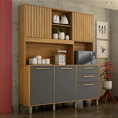Armário Cozinha Diamante 5 Portas 2 Gavetas Larg. 1.63m - Valdemoveis