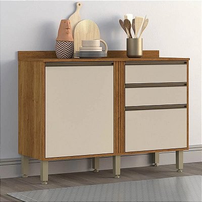 Balcão Cozinha Pérola 2 Portas Larg. 1.20m - Sallêto
