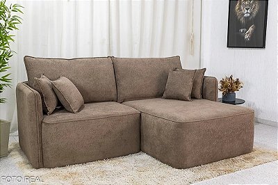 Sofá 3 Lug. Com Chaise Búzios Larg. 2.20m
