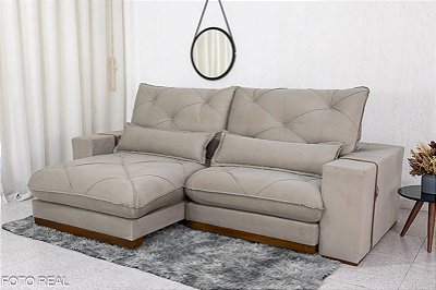 Sofá Retrátil Reclinável Luanda 2.50m - Molas Ensacadas