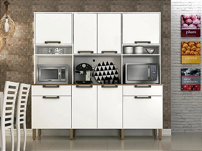 Armário de Cozinha 8 Portas Imola Largura 2.00m - Sallêto
