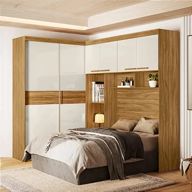 Roupeiro Florença Canto Modulado 1.73/2.42m - Moval