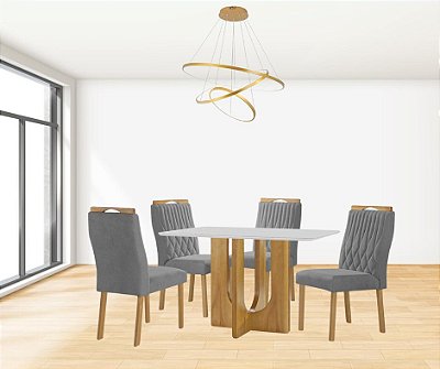 Mesa Salermo 1.20x0.80 com 04 cadeiras Genova - Art Assentos