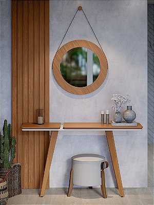 Espelho Ibiza + Aparador Ibiza + Painel Decorativo Detroit Ripado - Tebarrot