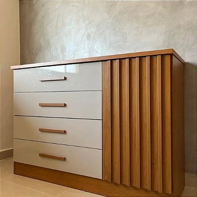 Cômoda Sapateira Barcelona 4 Gavetas 1 Porta - Tcil