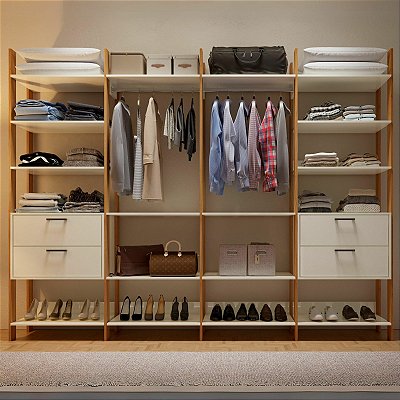 Closet 4 Torres TW406 2.89m 100% MDF - Dallas Costa