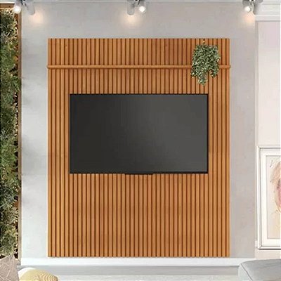 Painel Riso Ripado S/Nicho Larg. 2.07m Tv até 75 - JCM Movelaria