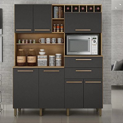 Kit de Cozinha Monte Rey 7 portas 1.60m - Valdemóveis