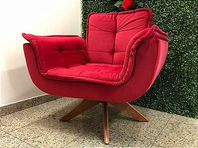 Poltrona Decorativa Giratória 1 Lugar Ana