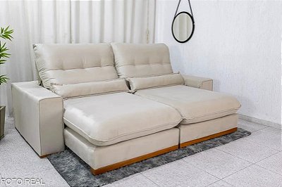 Sofá Retrátil Reclinável Sparta 2.10m D33 e Molas Ensacadas