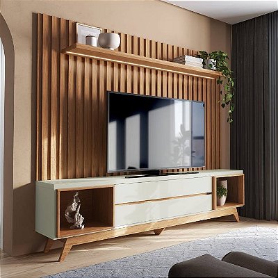 Painel + Rack  Aurora Tv até 75 - Dalla Costa