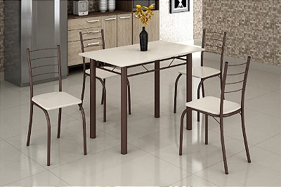 Mesa Rio 1.00x0.60 com 04 cadeiras - Teixiera