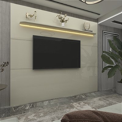 Painel Royal 2.20m Tv até 85 100% MDF  - Gelius