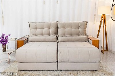 Retrátil Reclinável Gênova 2.30m Molas Ensacadas - Evidence