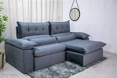 Retrátil Reclinável Lenon 2.50m D28 e molas ensacadas