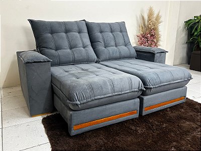Sofá Retrátil Reclinável Iguaçu 2.10m com porta copos - Teixeira Estofados