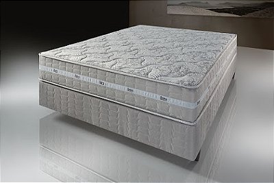 Cama Box Base + Colchão Casal Carbon Molas Ensacadas  1.38m - Anjos