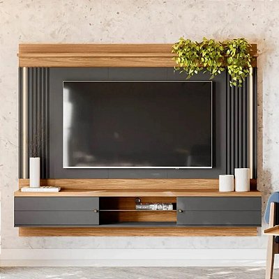 Painel Home Barcelona 2.20m com LED Tv até 75 - Linea Brasil