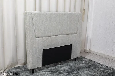 Cabeceira Queen Kyoto Malha Cinza Largura 1.60m