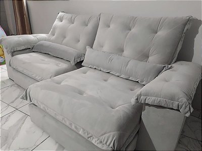 Retrátil reclinável Aconchego 2.50m Molas Ensacadas