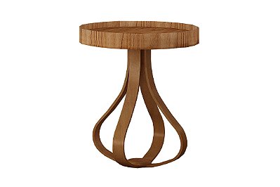 Mesa de Canto Cebola/Safira Alt: 0.78 Diametro 0.58 - Deline Decor