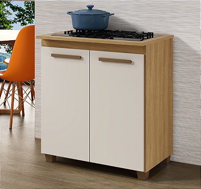 Balcão Cooktop 4 Bocas Fox  Bocas com Tampo com Recorte 53,5 x 35  - Arte Móveis