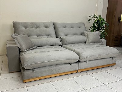 Retrátil e reclinável Toronto 2.90m, Espuma D28 e Molas Ensacadas - D Vitrine Estofados