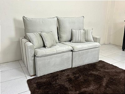 Sofá Cama Chicago Plus 1.80m – Veludo Bege