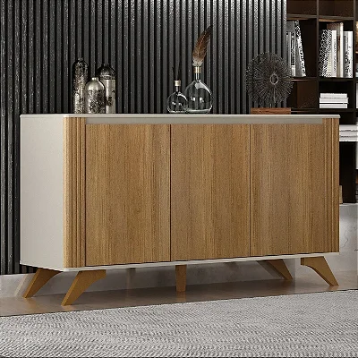 Buffet Pampulha 1.34m Off White/Cinamomo  - Valdemóveis