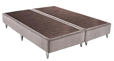Base Sommier Queen 158x198x30 Camurça Bege - Ortobom