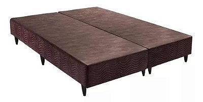 Base Sommier Queen 158x198x30 Camurça Marrom - Ortobom