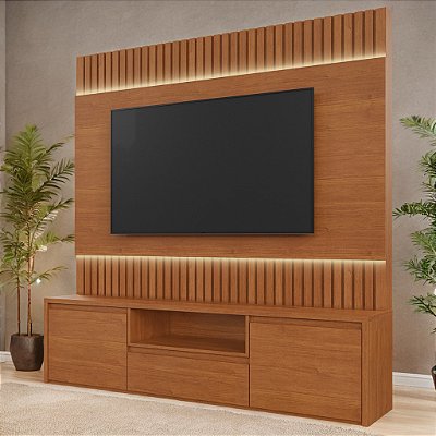 Home Aurora 100% MDF 1.80m Tv 58 com LED Duplo - Mavaular