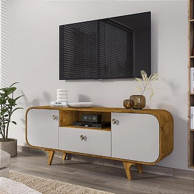 Rack até 75″ Noronha Naturale/Off White - Bechara