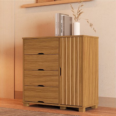 Cômoda 4 Gavetas com Sapateira Bela Nature