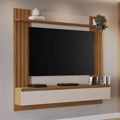 Painel NT 1365 Off/Freijó C/Detalhe Ripado Para TV até 65 " Larg. 1.60m - Notável