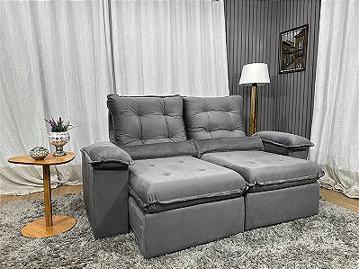 Retrátil Reclinável 2,00 m Cinza 502 Esplendor Plus