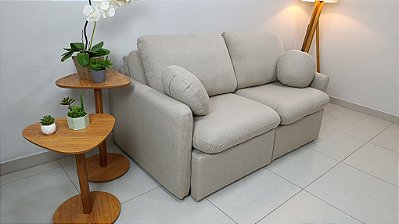 Retrátil Oslo Sem Caixa 2.20m Molas Ensacadas Linho Bege  567 - JC Estofados