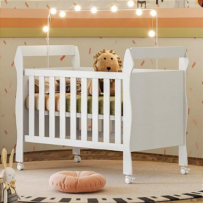 Berço e Mini Cama Americano Soninho 3 em 1 – Branco