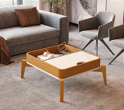 Mesa de Centro Buriti Off White - Bechara