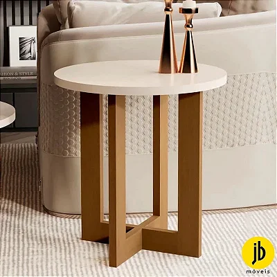 Mesa Lateral 8002 Luxo Off/Nature JB Bechara